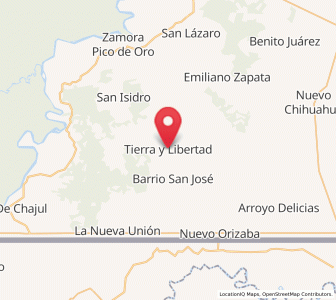 Map of Tierra y Libertad, Chiapas