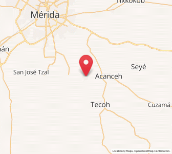 Map of Timucuy, Yucatán