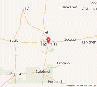 Map of Tizimín, Yucatán