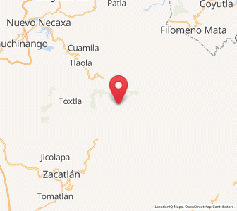 Map of Tlacotepec (San Mateo), Puebla