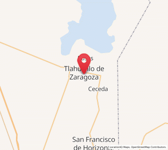 Map of Tlahualilo de Zaragoza, Durango