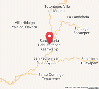 Map of Tlahuitoltepec, Oaxaca