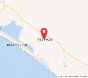 Map of Tres Picos, Chiapas
