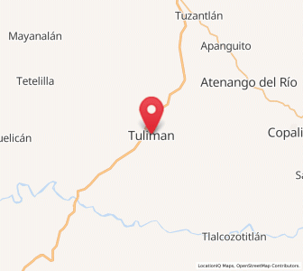Map of Tulimán, Guerrero