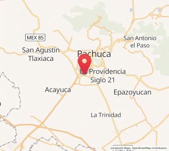 Map of Tulipanes, Hidalgo