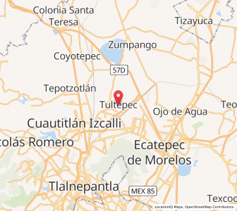 Map of Tultepec, México