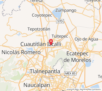 Map of Tultitlán de Mariano Escobedo, México