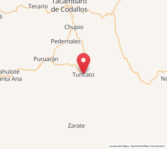 Map of Turicato, Michoacán