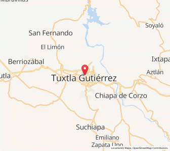 Map of Tuxtla, Chiapas