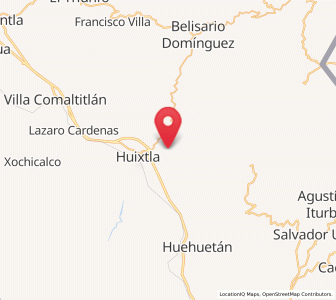 Map of Tuzantán, Chiapas