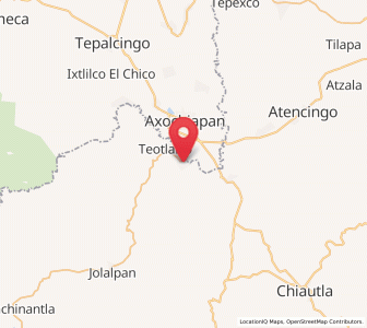 Map of Tzicatlán, Puebla