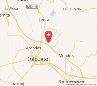 Map of Valencianita, Guanajuato