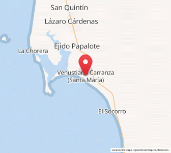 Map of Venustiano Carranza, Baja California