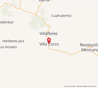 Map of Villa Corzo, Chiapas