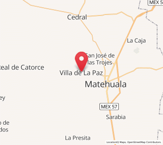 Map of Villa de la Paz, San Luis Potosí