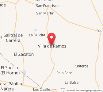 Map of Villa de Ramos, San Luis Potosí