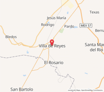 Map of Villa de Reyes, San Luis Potosí