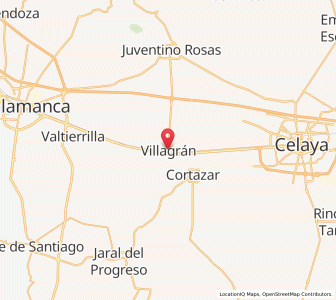 Map of Villagrán, Guanajuato