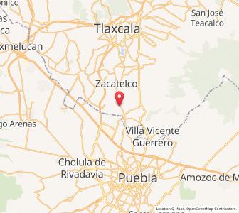Map of Xicohtzinco, Tlaxcala