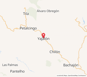 Map of Yajalón, Chiapas