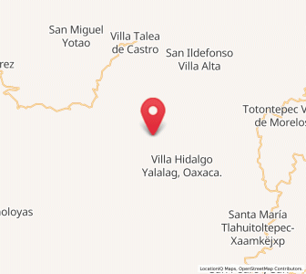 Map of Yatzachi, Oaxaca
