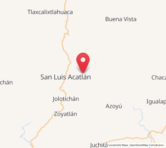 Map of Yoloxóchitl, Guerrero