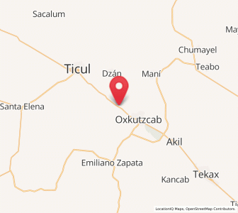 Map of Yotholin, Yucatán