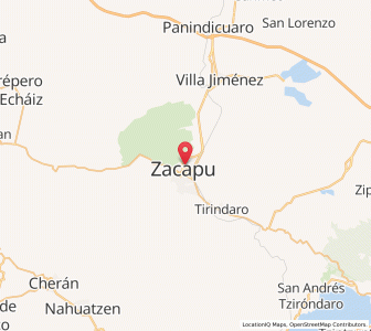 Map of Zacapu, Michoacán