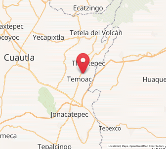 Map of Zacualpan de Amilpas, Morelos