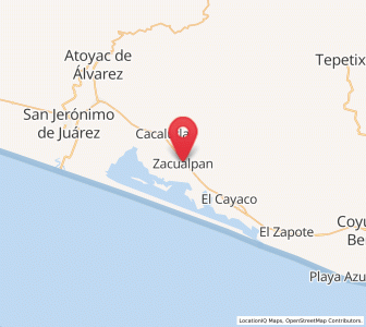 Map of Zacualpan, Guerrero