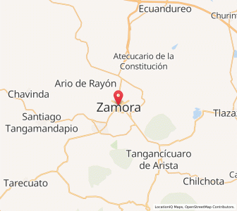 Map of Zamora, Michoacán