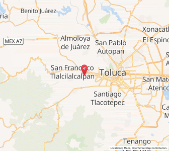 Map of Zinacantepec, México