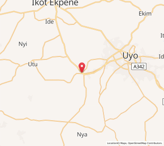 Map of Abak, Akwa Ibom