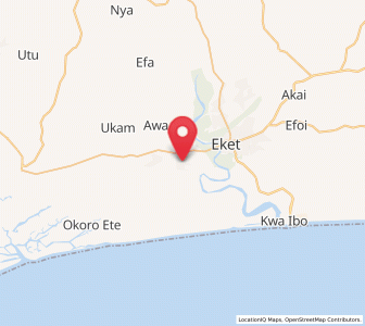 Map of Abat, Akwa Ibom