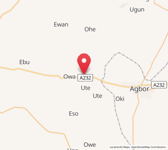Map of Abudu, Edo