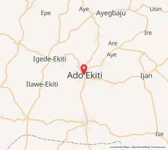 Map of Ado-Ekiti, Ekiti