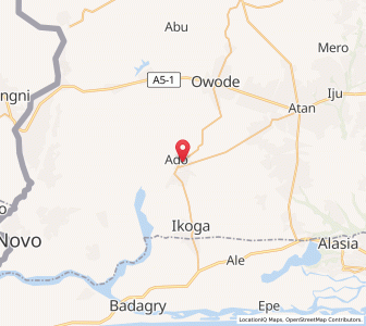 Map of Ado-Odo, Ogun