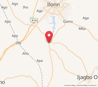 Map of Afon, Kwara
