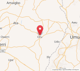 Map of Afor-Oru, Imo