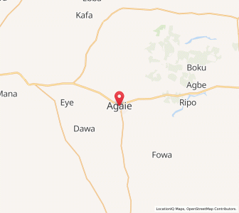 Map of Agaie, Niger