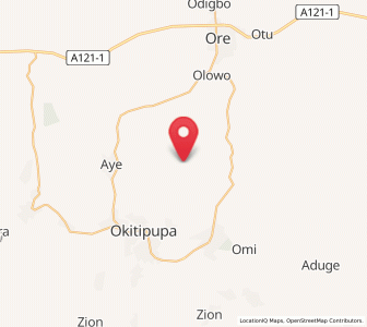 Map of Agbabu, Ondo