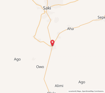 Map of Ago-Are, Oyo