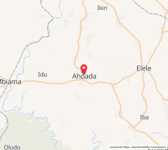 Map of Ahoada, Rivers