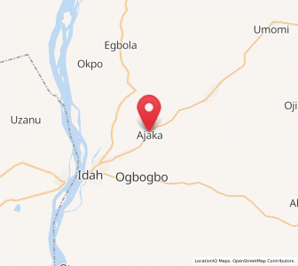 Map of Ajaka, Kogi