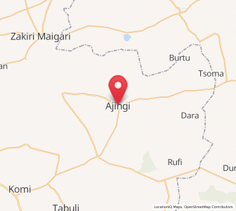 Map of Ajingi, Kano