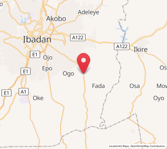 Map of Akanran, Oyo