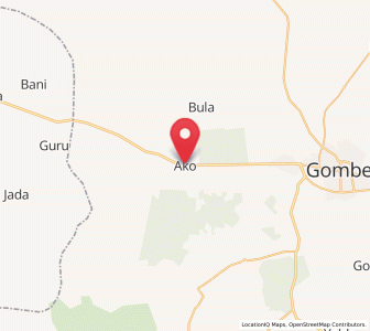 Map of Akko, Gombe