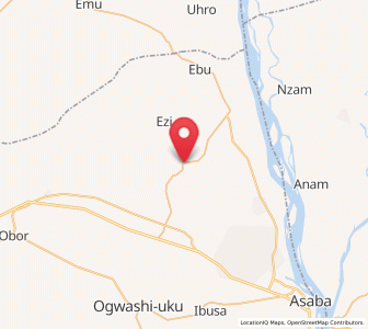 Map of Akwukwu-Igbo, Delta
