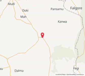 Map of Anchau, Kaduna