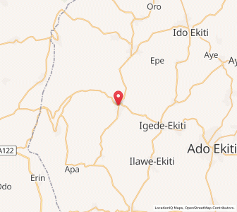 Map of Aramoko-Ekiti, Ekiti